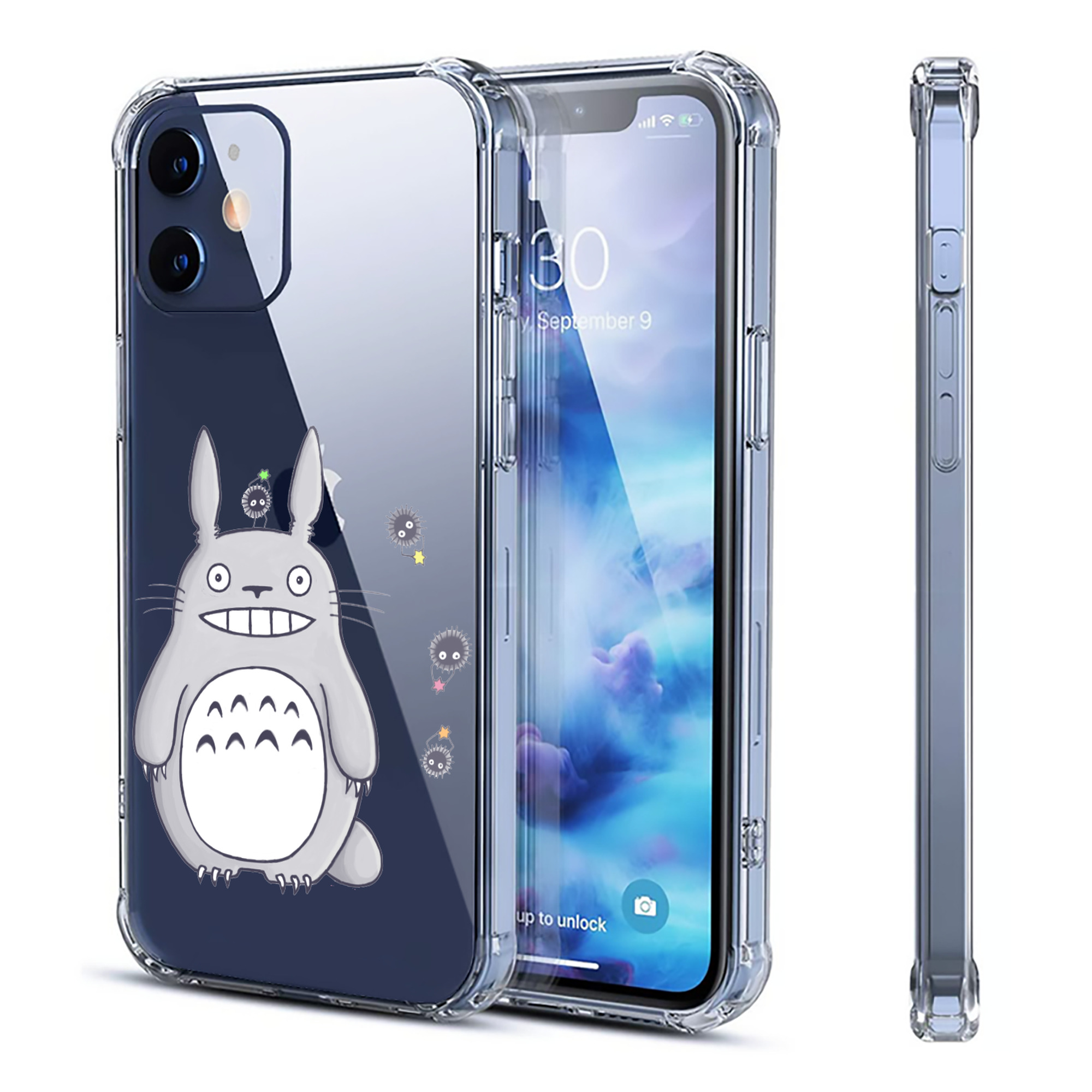 （画像用） となりのトトロ 草壁メイ 草壁サツキ My Neighbor Totoro Satsuki Kusakabe Mei Kusakabe 【iPhone 12シリーズ対応】透明スマホケース（クリアソフトケース）